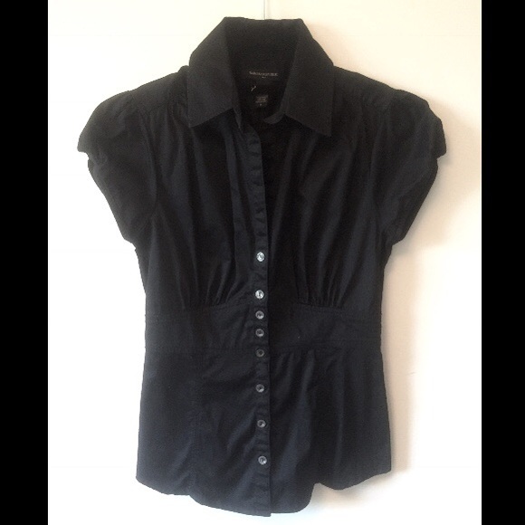 Banana Republic Black Dress Shirt , Short Sleeves - Picture 2 of 3